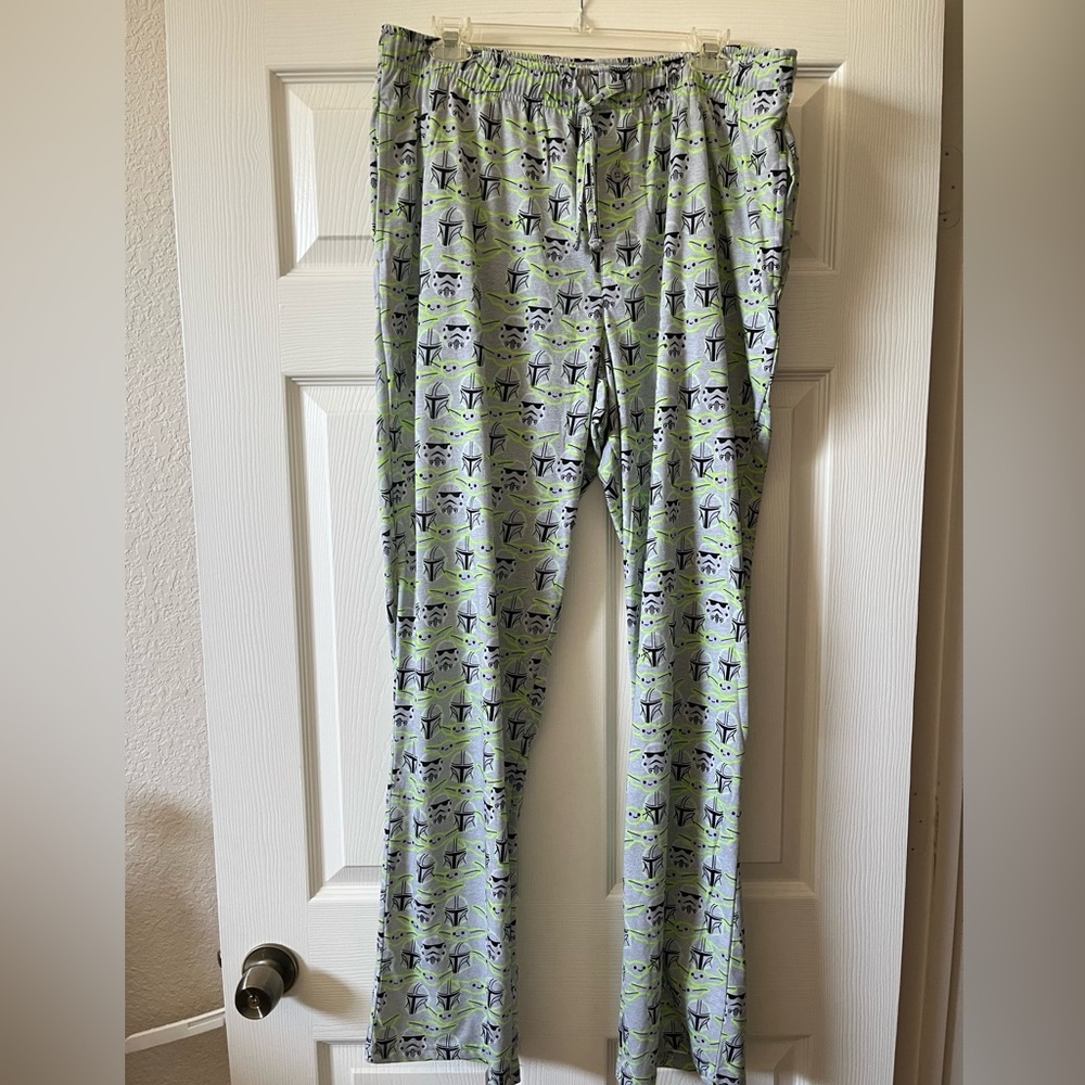 Mandalorian and Grogu all over print pajama pants